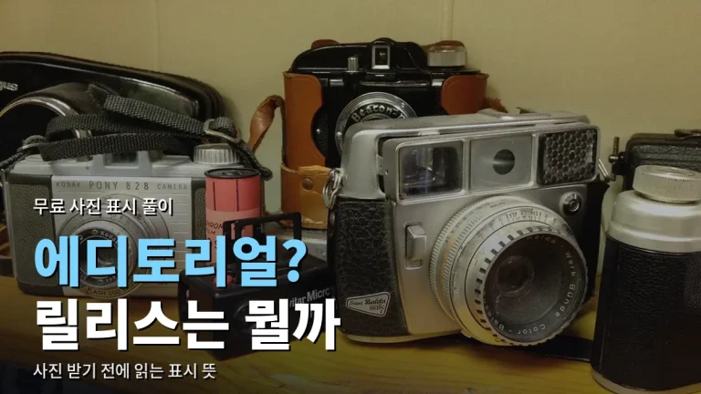 무료 사진 받을 때 보이는 표시 뜻 - 에디토리얼 전용, 모델 릴리스, 워터마크, 출처 표기